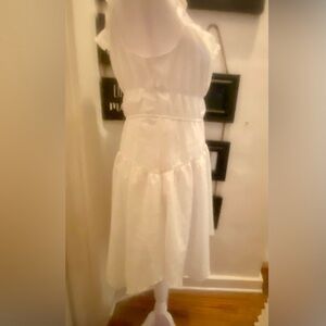 White Wild Fable Ruffle Dress